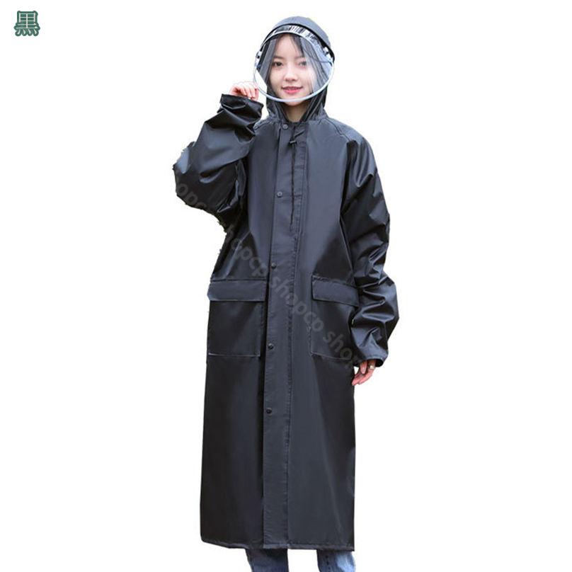 500円OFFクーポン ロング丈 レインコート ツバ付き 通勤 レディース ポケット付き 前開きジッパー レインポンチョ 防水 リュック対応 メンズ ユニセックス クリアバイザー アウトドア雨具 ブラック ネイビー フード 反射テープ付き 通学 ポンチョ shopcp
