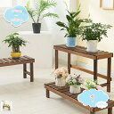 フラワースタンド 木製 花台 プランタースタンド 園芸ラック ガーデンラック 多肉植物の棚 室内 観葉植物 鉢植えスタンド 鉢植え スタンド 天然木 花ポットホ...