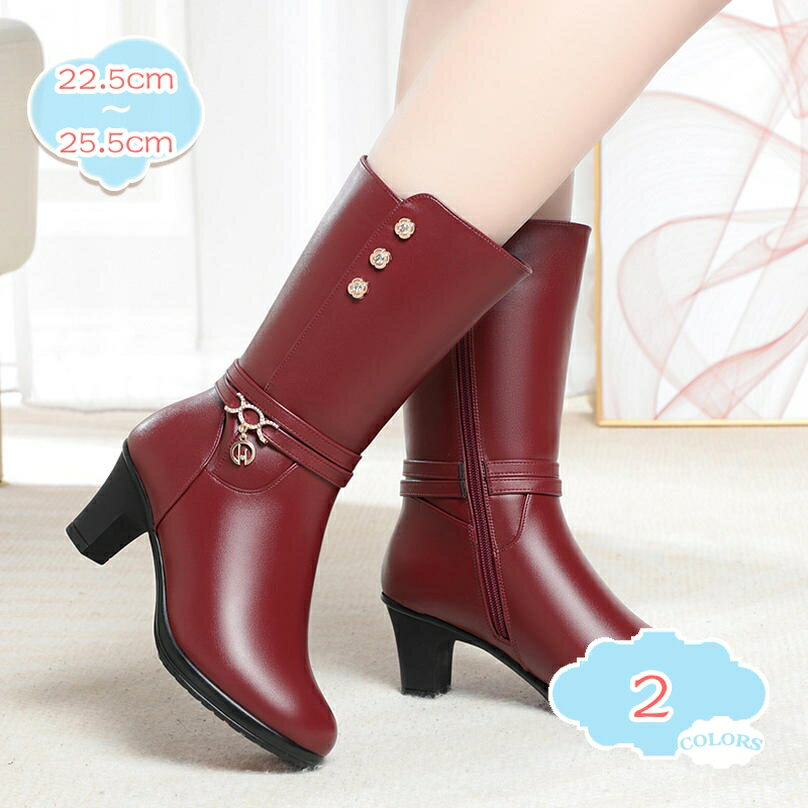 1000円OFFクーポン 綿靴 ママシューズ レディース 防寒 スノーブーツ おしゃれ ミドルブーツ やわらかスノーシューズ 高齢者 ジッパー ブーティ 歩きやすい 婦人靴 大きいサイズ 脱ぎ履き便利 ウォーキングシューズ 母 shopcp