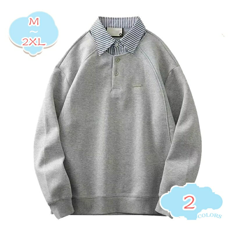 シャツ メンズ カジュアル 長袖 ボタンダウン ジュアル 厚手 長袖 無地 良い肌触り 柔らかい 通勤 通学 秋 冬 重ね着 インナー ゆったり 大きいサイズ スタンドカラー 暖かい 保温 防寒 着心地が良い 男性用シャツ shopcp