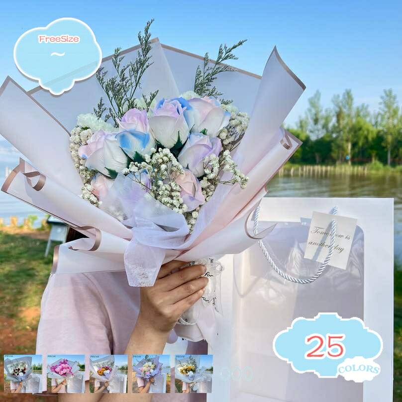 花束 ソープフラワー 発表会 プレゼント ギフト 卒業 誕生日 贈り物 結婚祝い 退職祝い 枯れない ...