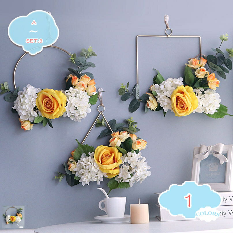 造花 壁掛け フェイクグリーン フェイクフラワー 壁掛け 鉄枠付き フラワー 造花 ウォールフラワー インテリア アートフラワー フェイクグリーン 薔薇 ローズ 造花 枯れない花 リビング お部屋 玄関飾り 人工観葉植物 shopcp