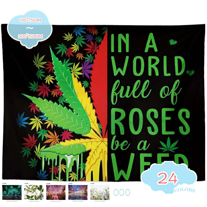 花飾りタペストリー 花柄 タペストリー 自然 大判 葉 緑色植物 壁掛け おしゃれ 北欧 インテリア 装飾用品 部屋飾り 寝室の装飾 多機能 カーテン 布ポスター お店 間仕切り リビングルーム用 撮影用 背景布 ポリエステル製 部屋 shopcp