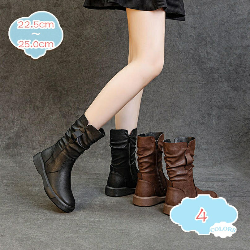 ブーティ ヒール ブーツ ショートブーツ レディース 大きいサイズ サイドファスナー 大きいサイズ ブー..