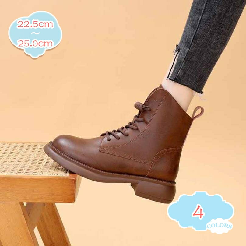 1000円OFFクーポン ショートブーツ レースアップ 編み上げブーツ 袴ブーツ レディース レースアップブーツ 秋ブーツ 秋冬 ミドルブーツ ローヒール ブーティ 大きいサイズ 厚底 レディースブーツ ハイカット カジュアル かっこいい shopcp