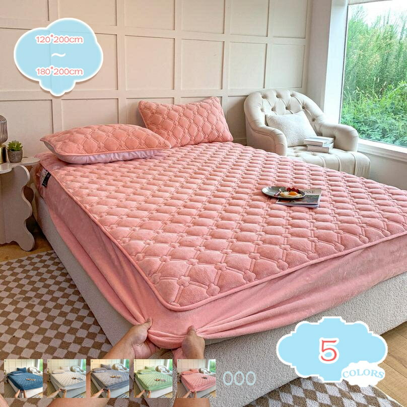500円OFFクーポン 冬用 洗えるベッドパッド シープボア ベットパッド 折り畳み式 お手入れ簡単 防ダニ 防臭 蓄熱 速乾 敷きパッド 冬 マット 和風 あったか お昼寝 裏地がズレ防止素材使用 ほこりの出にくい かわいい 柄 ベッドパッド 雰囲気アップ shopcp