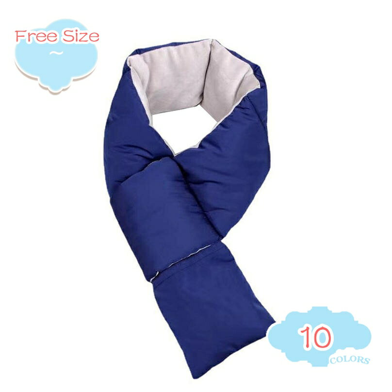 777円OFFクーポン ダウンマフラー 無地 軽量 ダウン ネックウォーマー 秋冬 厚手 防寒グッズ ダウン マ..