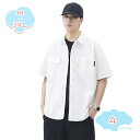 1650円OFFクーポン トップス カジュアルシャツ おしゃれ 半袖 夏服 シンプル ファッション 接触冷感 シャツ メンズ 薄手 ワイシャツ 半袖 無地 前開...