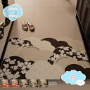 pvcマット 玄関マット ドアマット 泥落とし 汚れ防止 砂落とし 洗える 屋外マット 花模様 おしゃれ レトロ 和風 薄型 耐磨耗性 滑り止め付き 廊下 ウェ...