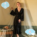 500円OFFクーポン ネグリジェ レディース ロングワンピース ワンピースパジャマ 長袖 大きいサイズ セクシーランジェリー 授乳服 vネック 冷え対策 吸汗速乾 通気性 ゆったり ホワイト オールシーズン対応 ルーム shopcp