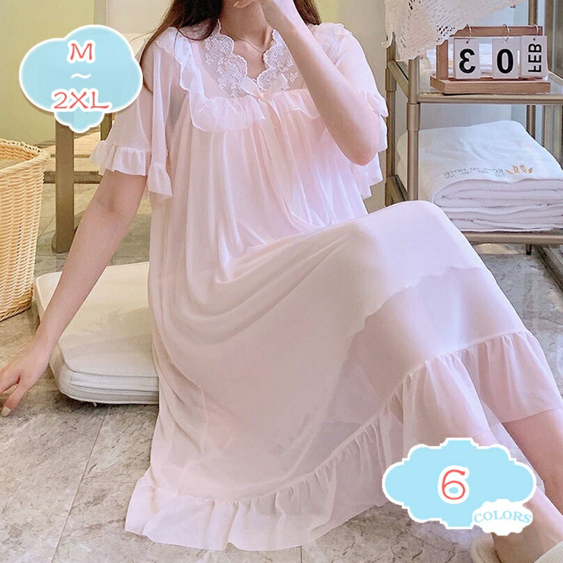 1650円OFFクーポン ネグリジェ 可愛い レーススリップ パジャマ カジュアル ネグリジェ シンプル 花柄レース ルームウエア マタニティルームウェア・パジャマ 母の日 プルオーバー ホームウェア 半袖 ナイトドレス ナイト夜 ブラウン XL shopcp