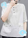 300円OFFクーポン リネンシャツ レディース フード付き 半袖 Tシャツ パーカー 女の子 トレーナー プルオーバー ゆったり カットソー トップス サマー...