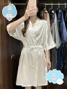 800円OFFクーポン レディース バスローブ 部屋着 パジャマ 寝巻き ルームウェア サテン お風呂上り 軽量 滑らかな肌触り 速乾 通気 お風呂上り 軽量 ...