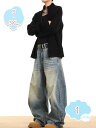 800円OFFクーポン ワイドパンツ デニムパンツ ジーンズ メンズ ジーパン ルーズフィット リラックス ワイドパンツ 太め ワークパンツ ジーパン shopcp