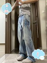 800円OFFクーポン デニムパンツ メンズ ジーンズ ジーパン ウォッシュ加工 Gパン ワイドパンツ ワイドデニム バギーパンツ ゆったり カジュアル ユニセックス ジーパン shopcp