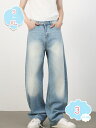 800円OFFクーポン パンツ デニム ジーンズ メンズ レディース バギーパンツ ワイド ジーパン ズボン ゆったり Gパン 太め 無地 メンズデニム ストリート 春夏秋 shopcp