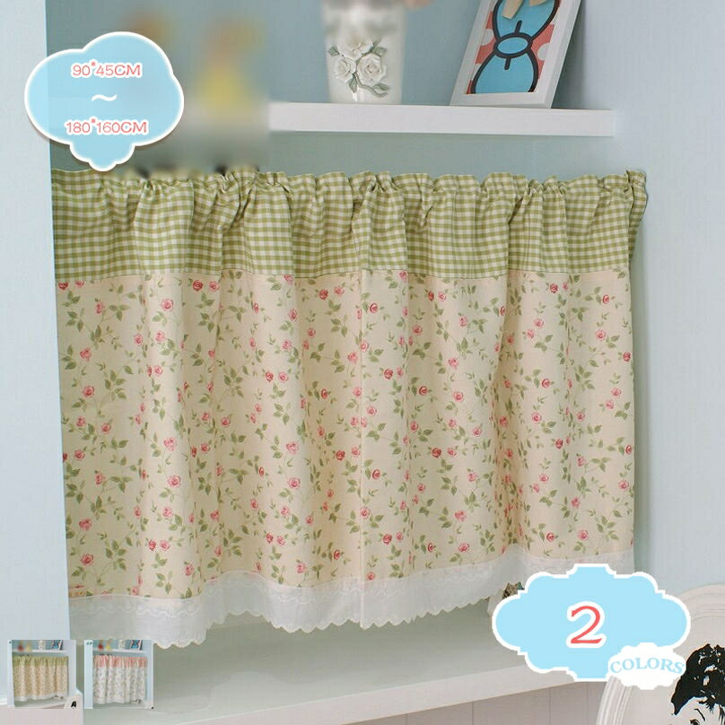 300円OFFクーポン カフェカーテン かわいい花柄 ボタニカル柄 ナチュラルなカラー 上品なカフェカーテン 小窓用カーテン トイレ キッチン 棚 キャビネット カフェ 階段 リビング 玄関 廊下の小窓 短い丈 コーヒーカーテン 装飾的 収納の目隠し shopcp