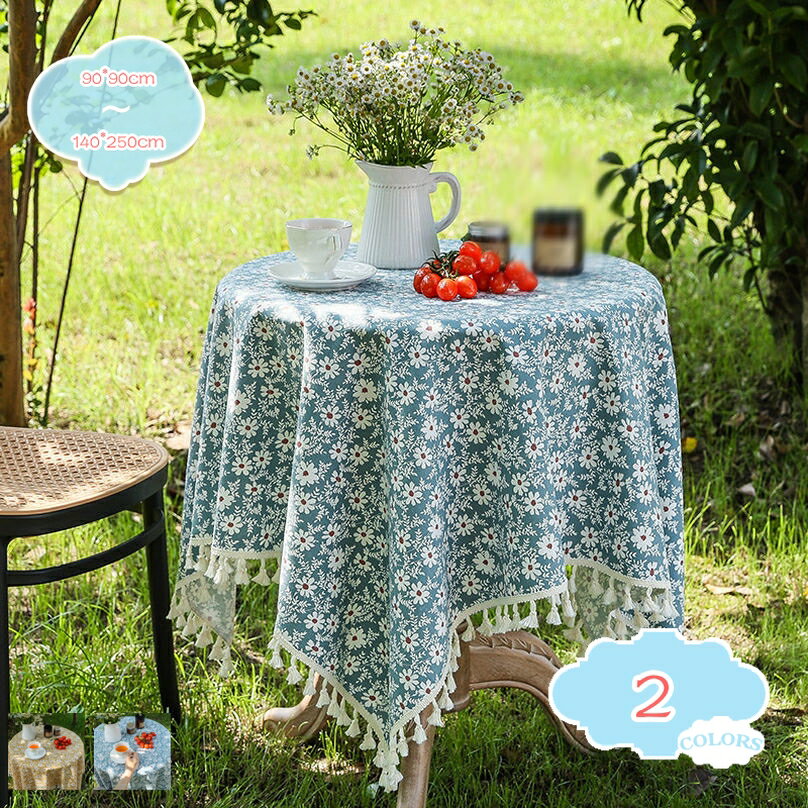 300円OFFクーポン テーブルクロス 長方形 田園風 北欧 おしゃれ テーブルカバー 綿麻製花柄 擦り傷防止 食卓カバー 防塵 装飾 刺繍素材 抗菌加工 耐久性 食卓カバー デスクマット マルチカバー おしゃれ レトロ 雰囲気 お祝い shopcp