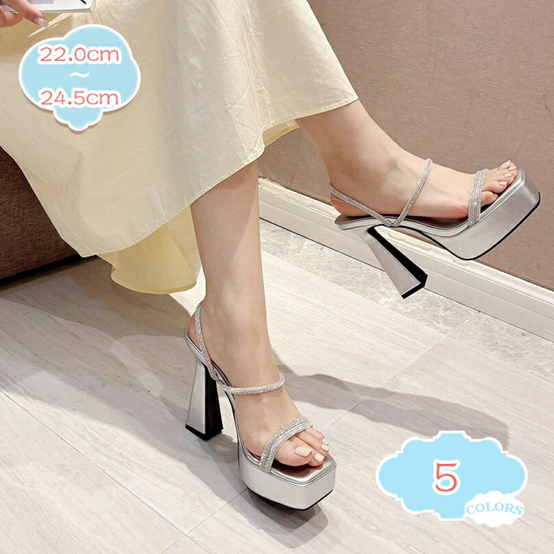 厚底 ミュール サンダル 太ヒール キャバサンダル レディース 靴 美脚 プラットフォーム サボサンダル つっかけ 履きやすい 歩きやすい 宴会 パーティ オシャレ 身長up 大人 ファッション エレガント カジュアル shopcp