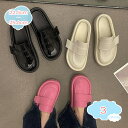 300円OFFクーポン 厚底 ローファー レディース 4cm かかとなし スリッポン パンプス サンダル ミュール オフィス 無地 カジュアル 軽量 痛くない ...