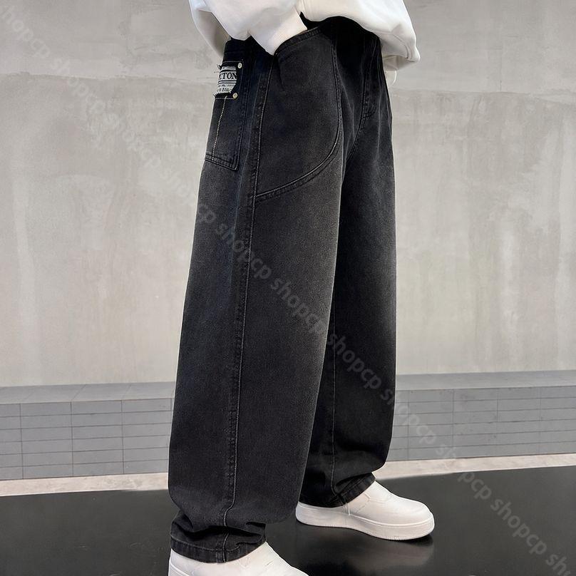 CPショップのゆったり デニムパンツ ボーイズ ズ ルーズ ワイドパンツ ジュニア ロング ジーパン ウエストゴム カジュアル ウェストゴム 動きやすい ボトムス 大きいサイズ ゆったりサイズ 春 秋 shopcp｜アングル3