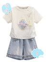 1650円OFFクーポン ベビー服 女の子 ガールズ デニムパンツ セットアップ キッズ 子供服 ショート丈 プレゼント 赤ちゃん服 半袖 夏着 夏服 可愛い ...
