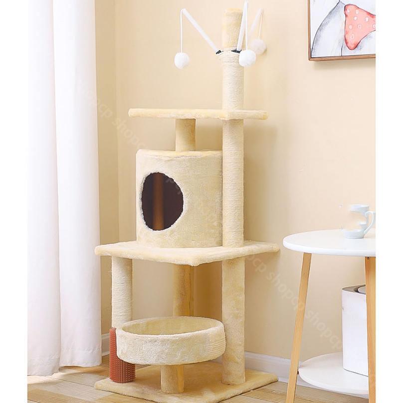 CPショップの3500円OFFクーポン キャットタワー 据え置き スリム 省スペース 猫タワー 多頭飼い 据え置き おしゃれ 隠れ家 見晴台 爪研ぎポール 滑り止め シニア猫 子猫 登りやすい 安定 運動不足解消 シンプル shopcp｜アングル3