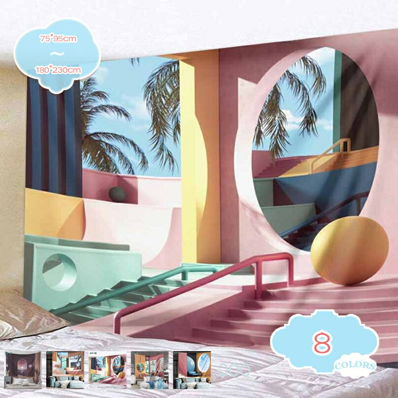 タペストリー壁掛け おしゃれ 壁飾り インテリア 布ポスター コスプレ テーブルクロス 模様替え 北欧風 西海岸風 モダンなアート 装飾用品 大判 癒し 部屋 飾り付け 窓 ポスター オンライン飲み会 背景布 テレワーク shopcp