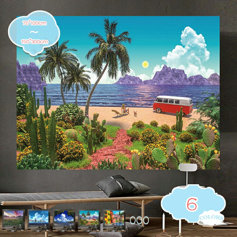 インテリア タペストリー 風景 窓 きれい さわやか 癒し おしゃれ ポスター 大きい インスタ映え グッズ 北欧風 INS風 テレワーク 背景 リモートワーク 背景布 壁 インテリア 布 目隠し ファブリックポスター 部屋 飾り shopcp