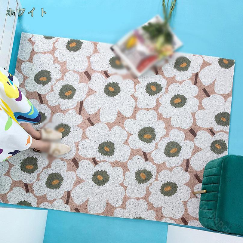玄関マット 泥落としマット 屋外 室内 薄い 自由にカットできる DIY インテリア 模様替え 新築お祝い 引っ越し 屋外用ドアマット 滑り止め付き キッチンマット 防水 家庭用 洗面所 トイレマット INS風 店舗用 ラグマット shopcp [3]