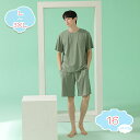 800円OFFクーポン パジャマ メンズ ポリエステル繊維 柔らかく軽い薄手の快適Tシャツ 2点セット 夏 無地パジャマ ホームウェア 適度なストレッチ ギフト...