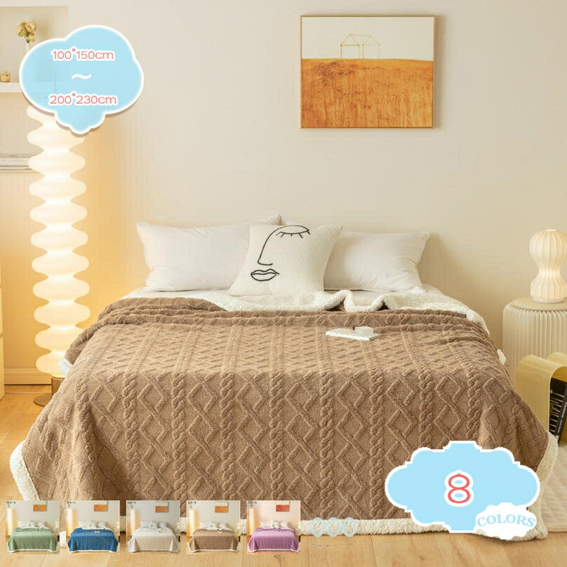 1000円OFFクーポン 毛布 掛け毛布 セミダブル 可愛い ひざ掛け 大きめ 2枚合わせ ブランケット北欧風ボア 軽量毛布 通年使用 洗える 抗菌防臭 防ダニ 静電抑制 マイクロファイバー 柔らかく肌触り 暖かい フリース フランネル ふわふわ もうふ shopcp