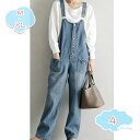 800円OFFクーポン サロペット デニム レディース オーバーオール フロントボタンデニムサロペット 春 夏 デニムパンツ デニムサロペ オールインワン 体型カバー 秋 冬 shopcp