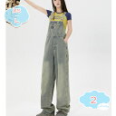 800円OFFクーポン デニム サロペット オシャレ オーバーオール ロング丈 パンツ レディース オールインワン サロペット デニムパンツ デニム ズボン 春...