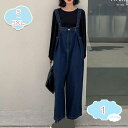1650円OFFクーポン オールインワン オーバーオール サロペット レディース デニム サロペ オールシーズン 体型カバー ゆったり シルエット 公園 ママ らくらく 大きいサイズ 春 夏 shopcp