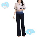 1650円OFFクーポン スーツ レディース 半袖 パンツスーツ 2点セット 着痩せ ビジネススーツ オフィス 通勤 女性 OL 事務服 おしゃれ フォーマル 夏 セットアップ 花柄 パンツドレス スリム 大きいサイズ 体型カバー お洒落 シンプル shopcp