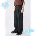 1650円OFFクーポン パンツ メンズ スラックス ベルト付き ストレッチ 伸縮性 ワイドパンツ イージーパンツ 大人 きれいめ カジュアル ワイド パンツ ストリート ファッション ビッグシルエット 春 夏 秋 冬 ボトムス ユニセックス shopcp