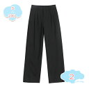 ワイドパンツ メンズ 無地 パンツ ボトムス 春 夏 秋 冬 スラックス ワイド バギー ストレッチ 2タック ストレートパンツ メンズファッション カジュアル...
