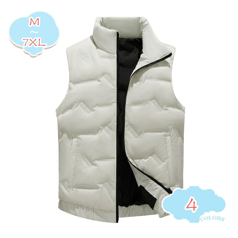 1000円OFFクーポン ダウンベスト スタンドカラー 暖か シンプル アウトドアウェア 冬服 ダウンコート ファション メンズ 防寒 大きいサイズ 柔らかい 暖かい 立ち襟 ポケット ふわふわ オシャレ アウター カジュアル 普段使い アウトドア shopcp