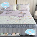2000円OFFクーポン ベッドスカート 花柄 冷感パッド 枕カバー付き 2点セット シングル ダブル マットレスカバー 柔らかい 肌触り良い 優雅 きれいめ ...
