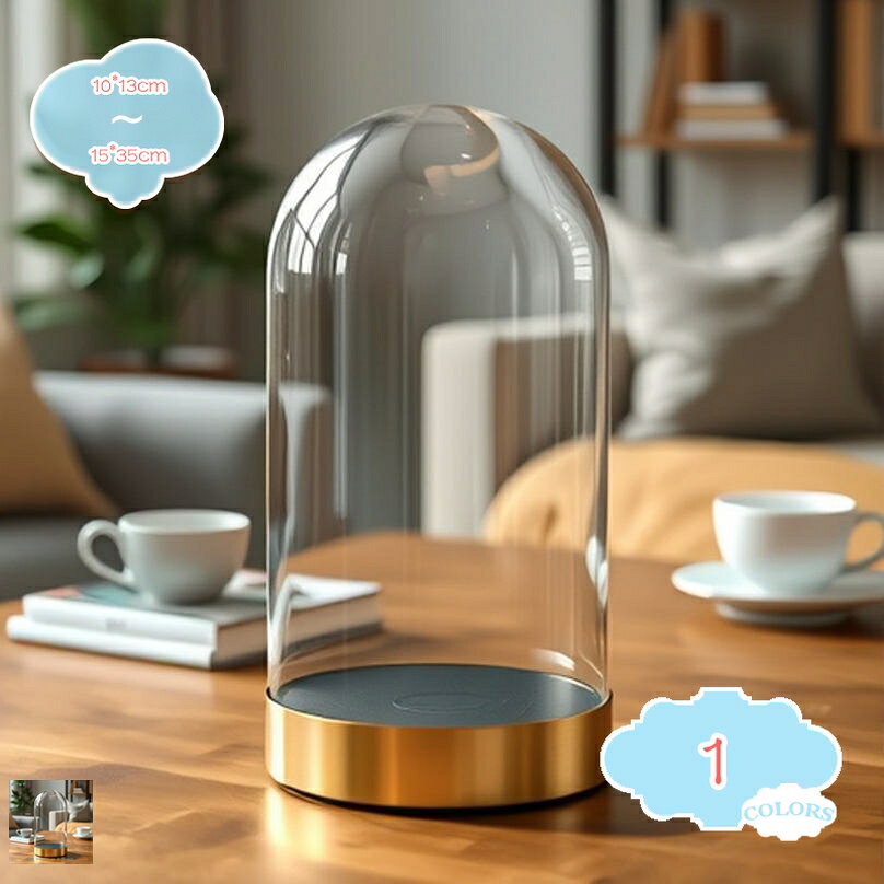 500円OFFクーポン ガラスドーム 円柱 DIY 360度見える 手作り模型 人形 ジュエリー...