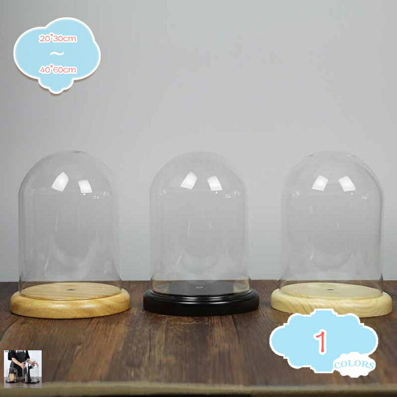 1000円OFFクーポン 透明ガラスドーム 円柱 大きい 大型 コレクション ジュエリー展示 フィギュア 置物 ..