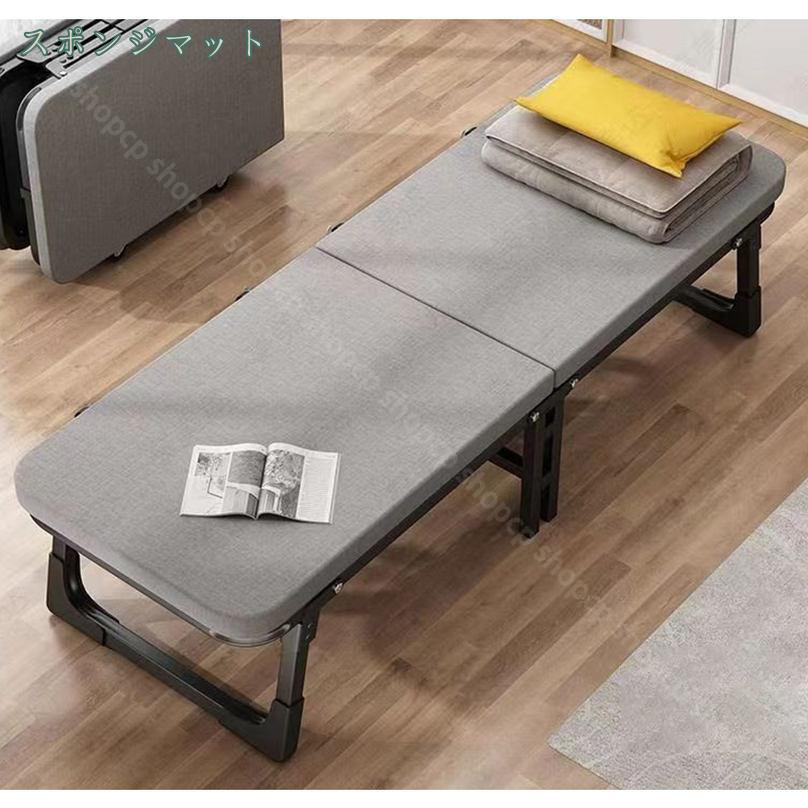 CPショップの1650円OFFクーポン 折り畳みベッド 一人掛け コンパクト 仮眠 寝れる 収納便利 昼寝 自宅用 オフィス アウトドア 静音設計 車中泊 日光浴 通気性 サマーベッド 四つ折り 簡易ベッド 幅60/70/80/90CM shopcp｜アングル3