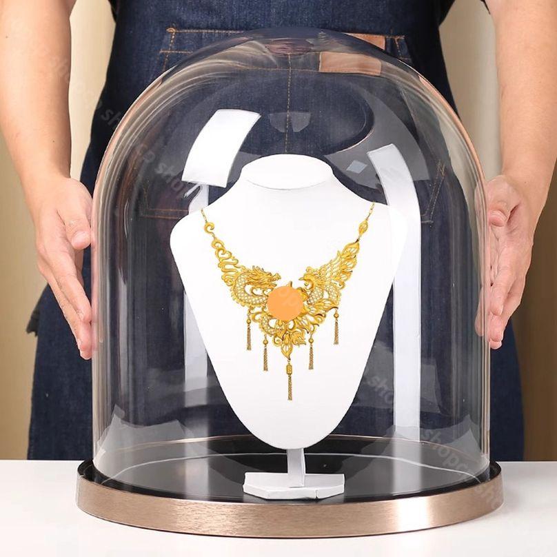 2000円OFFクーポン 透明ガラスドーム 卓上 展示品 立体展示 ショーケース ジュエリ...