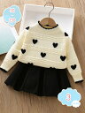 セットアップ 子供 女の子 2点セット ニット トップス+スカート 上下セット 可愛い ニット トップス ニットセーター カットソー キッズ 秋冬 長袖 ガール...