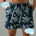 500円OFFクーポン メンズ 水着 サーフ サーフパンツ 海パン フラワー柄 水陸両用 海水パンツ ボードショーツ 海 ビーチ ハーフパンツ カジュアル ルームウエア 部屋着 shopcp