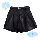 800円OFFクーポン ハーフパンツ エコレザーショートパンツ レディース ボトムス ワイドパンツ 五分丈 ボトムス ショーパン 合皮 秋 冬パンツ レザーショートパンツ ショートパンツ レザーパンツ 春 春夏 フェイクレザー 合皮 ウエストゴム 黒 shopcp