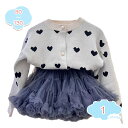 子供服 ニット 2点セット ニットトップス +スカート 女の子 子ども服 キッズニット カーディガン ニットスカート 女児 秋冬 上下 セットアップ ニット チ...