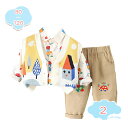 1650円OFFクーポン 子供服 セットアップ セーター ニットベスト+ズボン+シャツ 長袖 3点セット 男の子 キッズ 上下セット フォーマル ベビー服 大き...