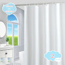 300円OFFクーポン 防カビ シャワーカーテン 速乾 加厚 防水 防カビ リング付属 取り付け簡単 目隠し 間仕切り目隠し用 バス用品 ホワイト取り付け簡単 ...